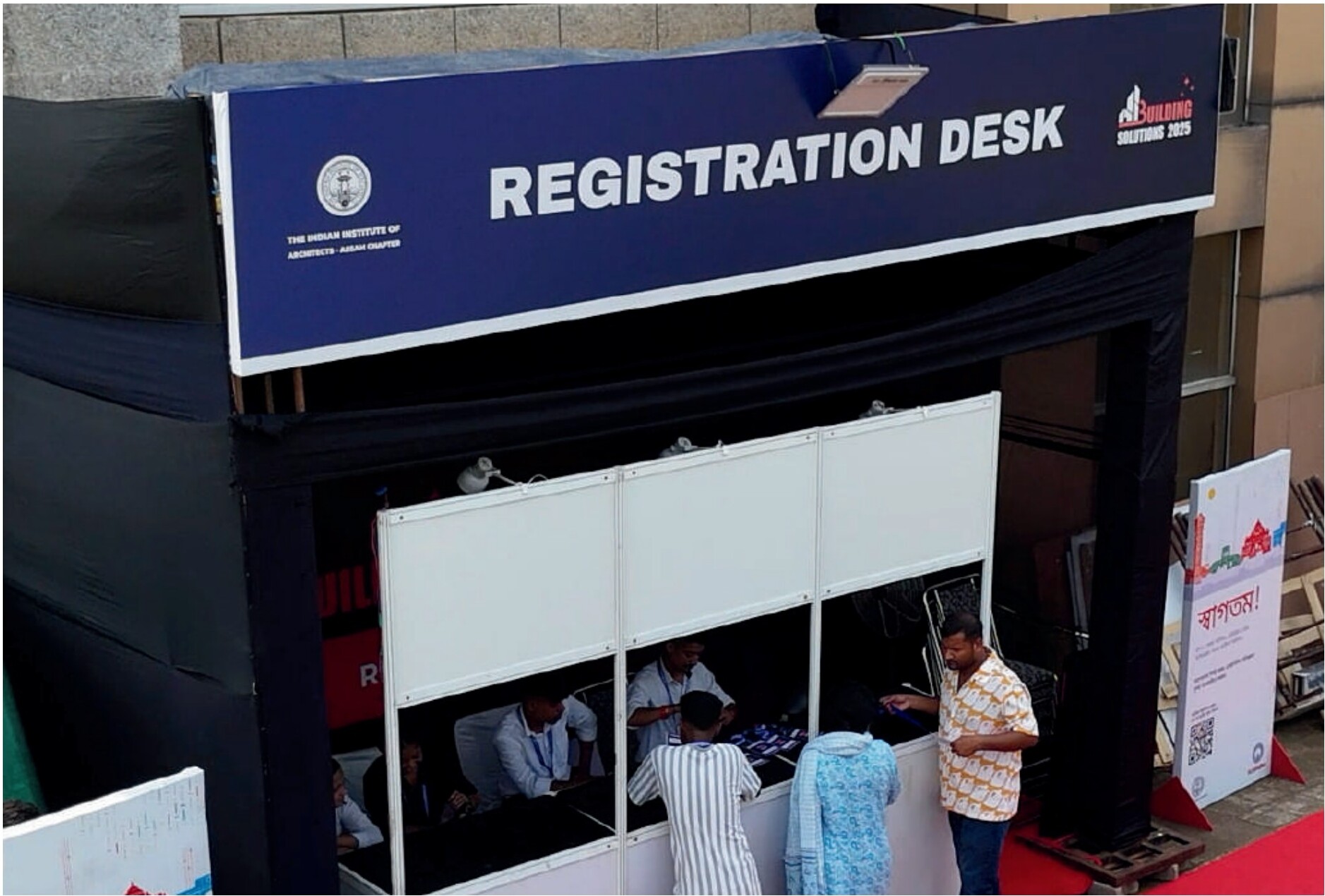 Registration desk at Building Solutions 2025