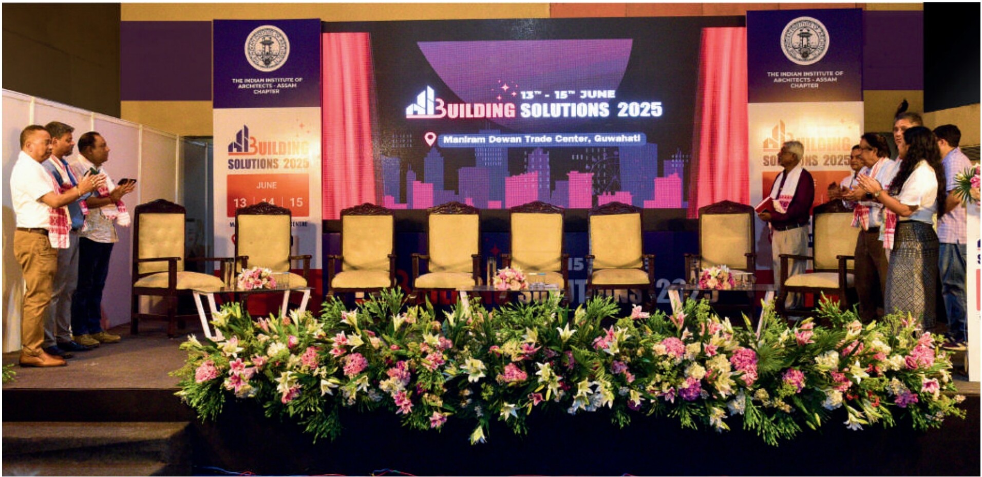 Main seminar stage with LED backdrop